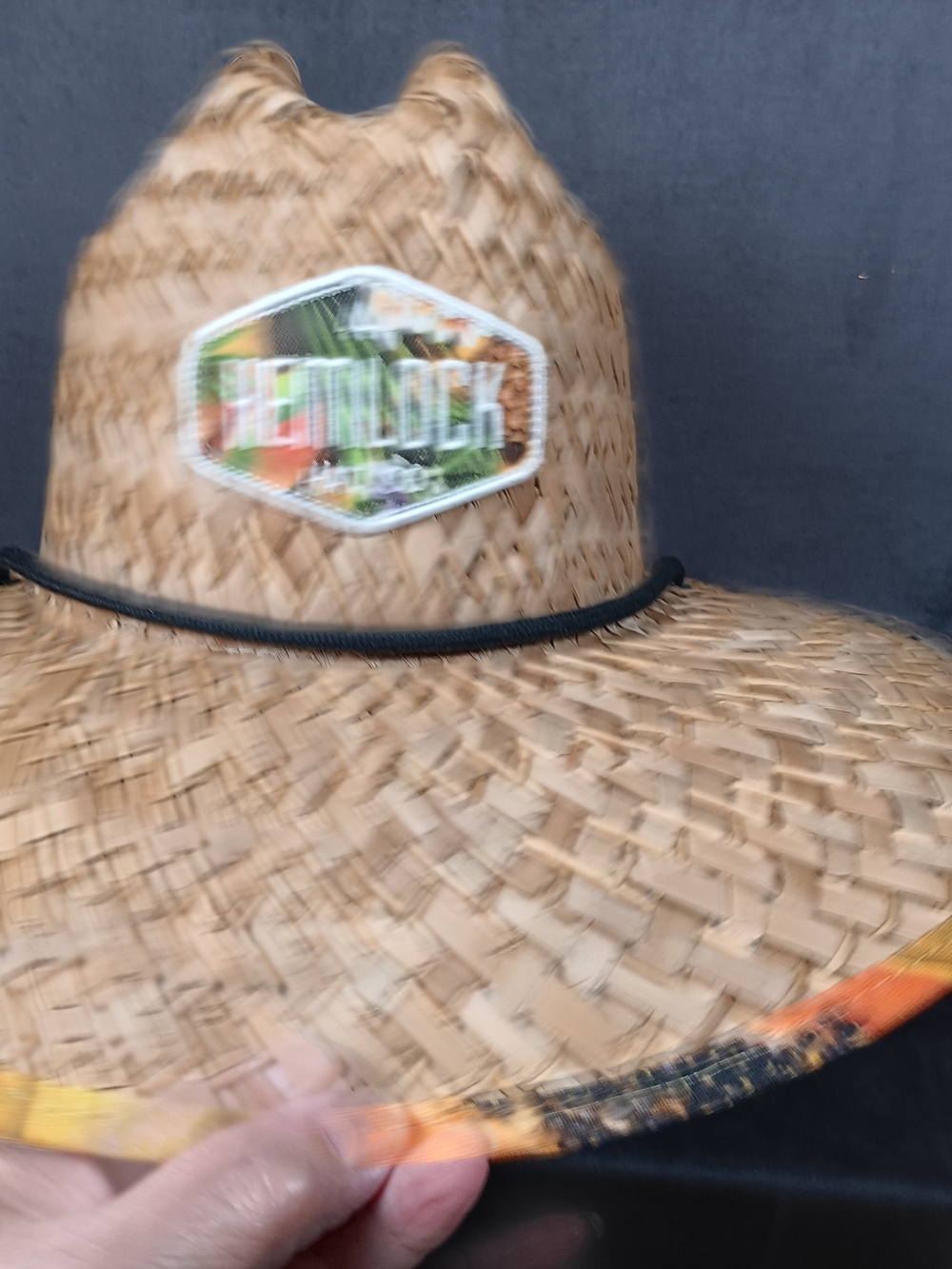 Hemlock Straw Sun Hat with Patch - Natural Tan